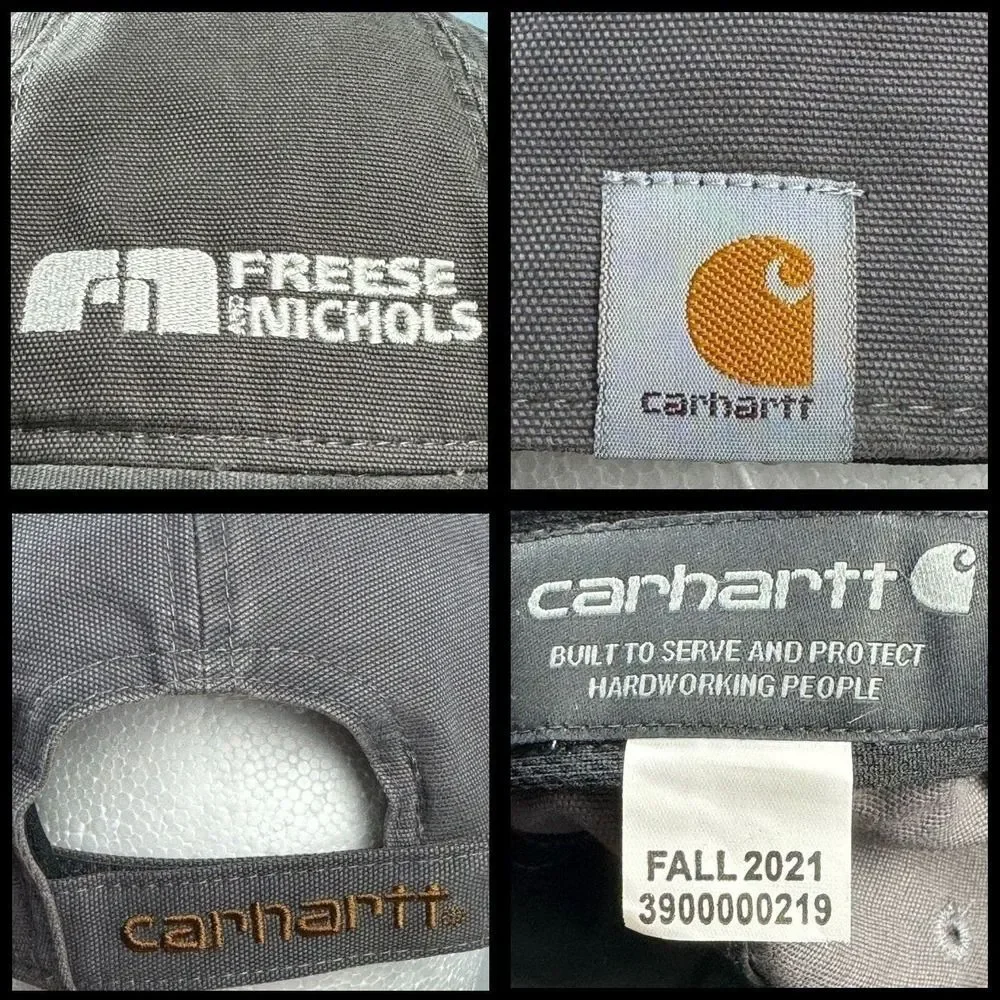 Carhartt Cap Freese and Nichols Hat Embroidered‎ Grey Adjustable Backstrap